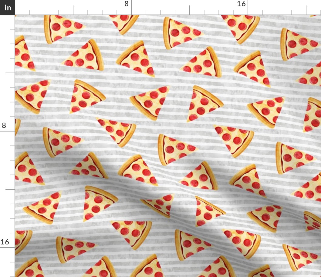 pizza slice (light grey stripes) food fabric