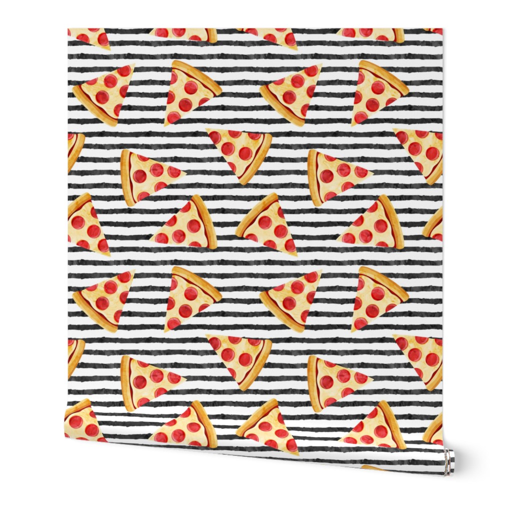 pizza slice (black stripes) food fabric