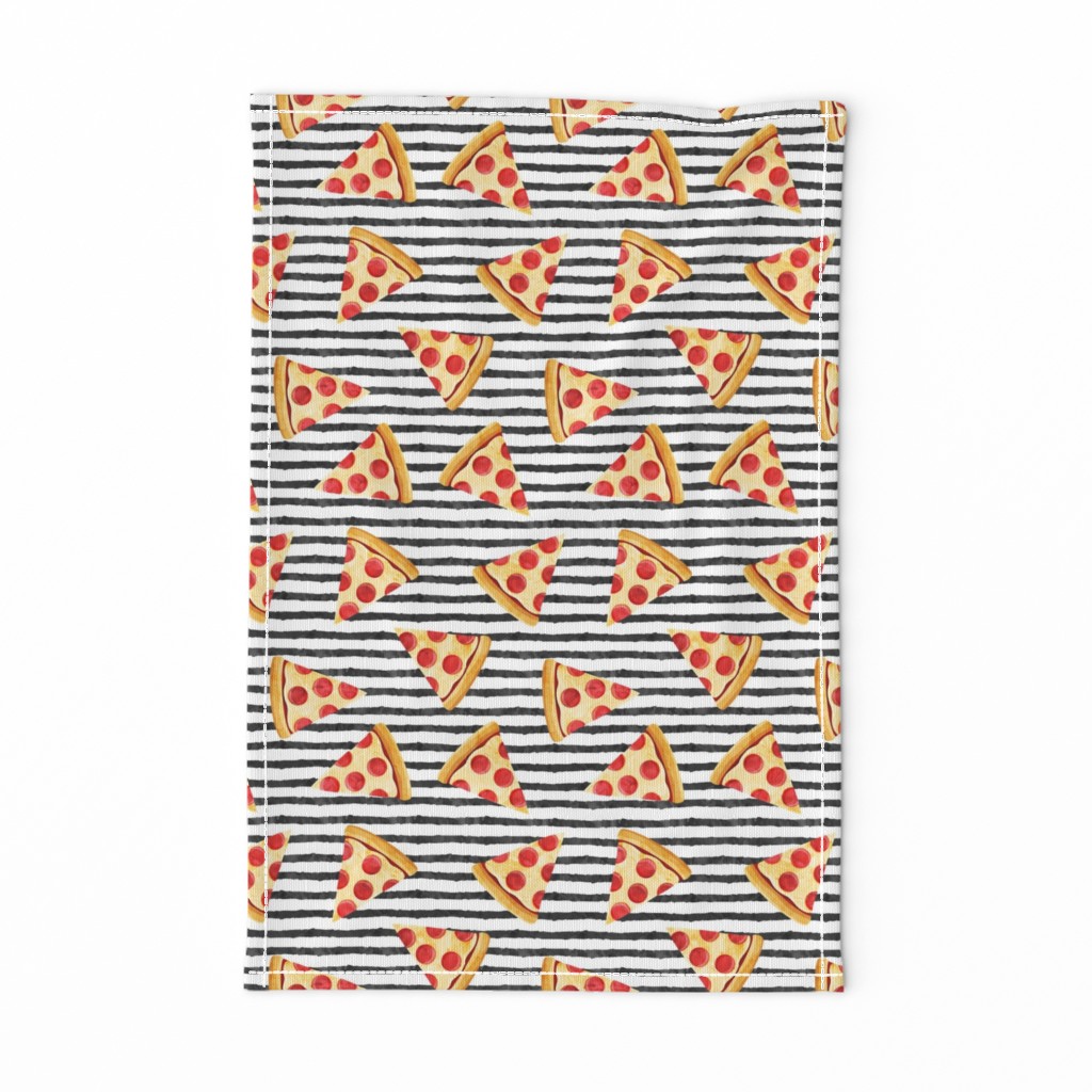 pizza slice (black stripes) food fabric