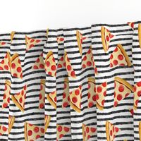 pizza slice (black stripes) food fabric