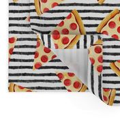 pizza slice (black stripes) food fabric