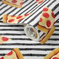 pizza slice (black stripes) food fabric