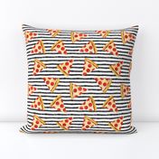 pizza slice (black stripes) food fabric