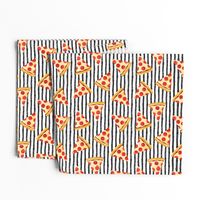 pizza slice (black stripes) food fabric