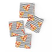 pizza slice (black stripes) food fabric