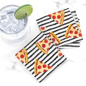 pizza slice (black stripes) food fabric