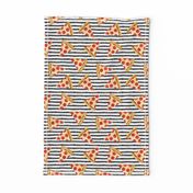 pizza slice (black stripes) food fabric