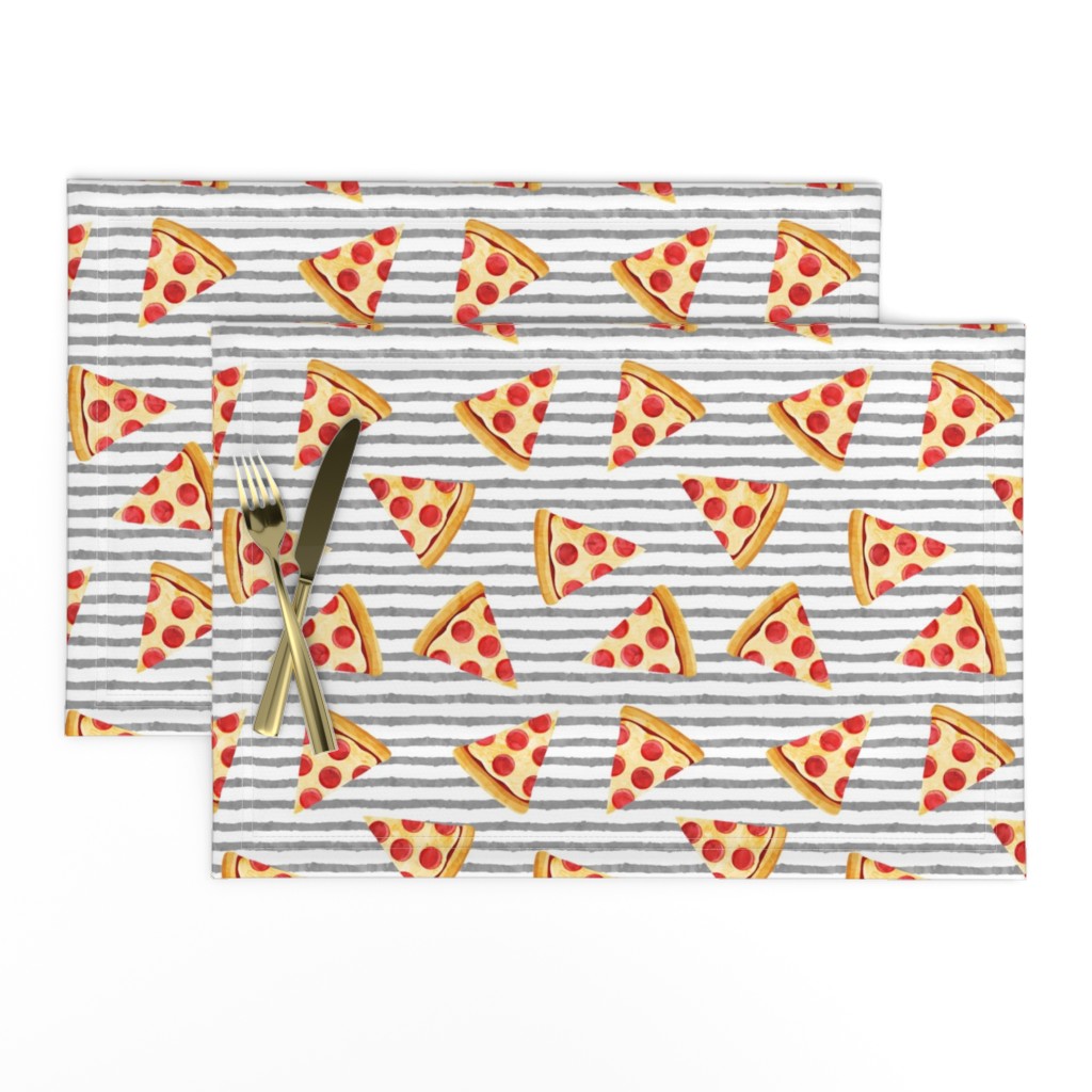 pizza slice (grey stripes) food fabric