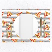 pizza slice (grey stripes) food fabric