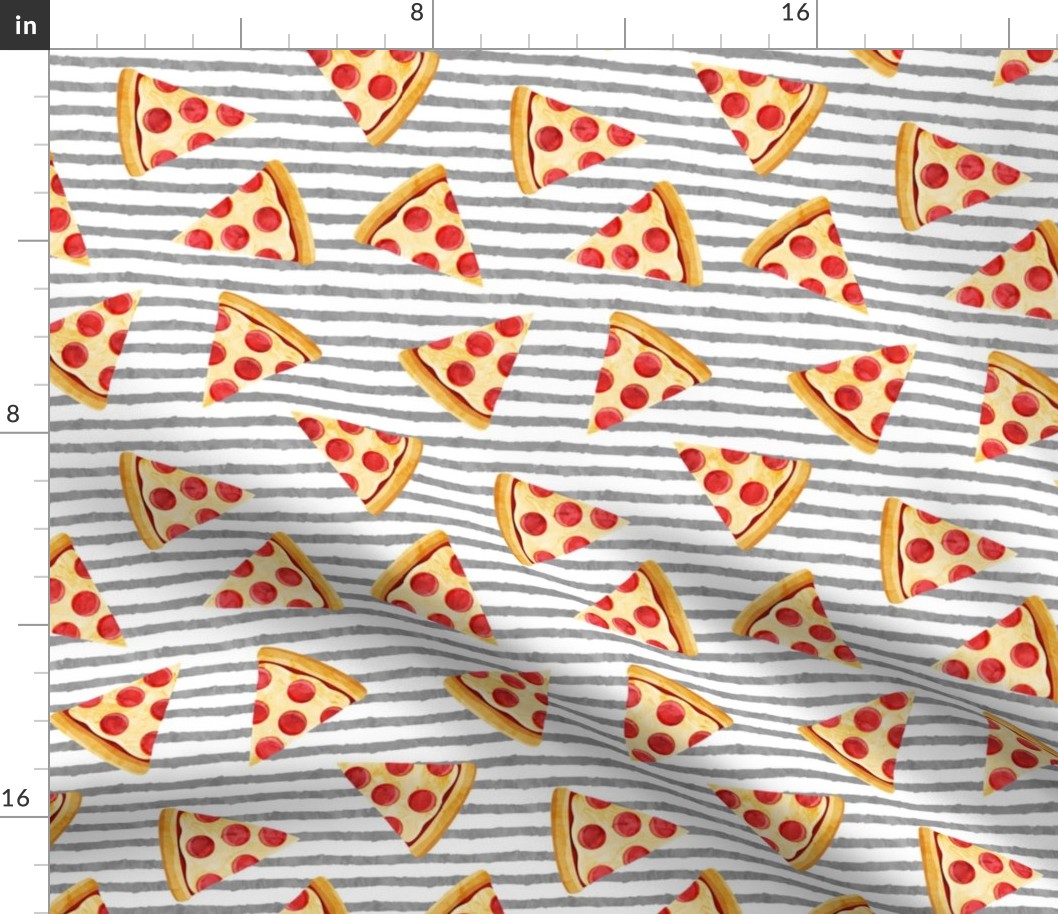 pizza slice (grey stripes) food fabric