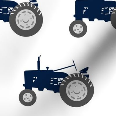 (jumbo scale) tractors - navy and dusty blue farm collection - C18BS