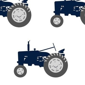 (jumbo scale) tractors - navy and dusty blue farm collection - C18BS