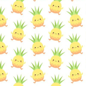 Happy pineapple kids white