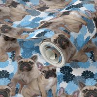 French bulldog fabric