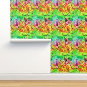 watermelon summer picnic horizontal rainbow lemony on plaid