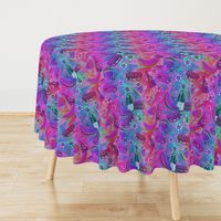 watermelon summer picnic pink turquoise on plaid tablecloth