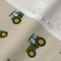 tractor farm nursery pattern with tractors tan