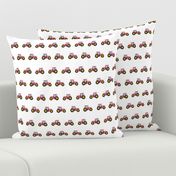 tractor farm nursery pattern with tractors white pink
