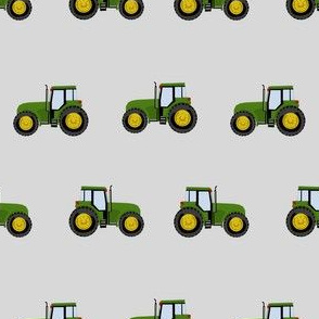 tractor farm nursery pattern with tractors grey