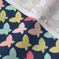 butterflies on navy || sugared spring