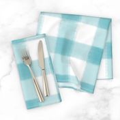 Robins egg blue buffalo plaid check