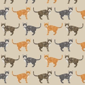 cats tabby cat fabric cute gifts for cat lovers tan