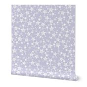 Lino Print Stars | White Stars on Dusty Purple