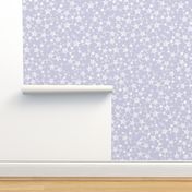 Lino Print Stars | White Stars on Dusty Purple