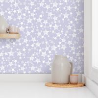 Lino Print Stars | White Stars on Dusty Purple