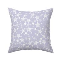 Lino Print Stars | White Stars on Dusty Purple