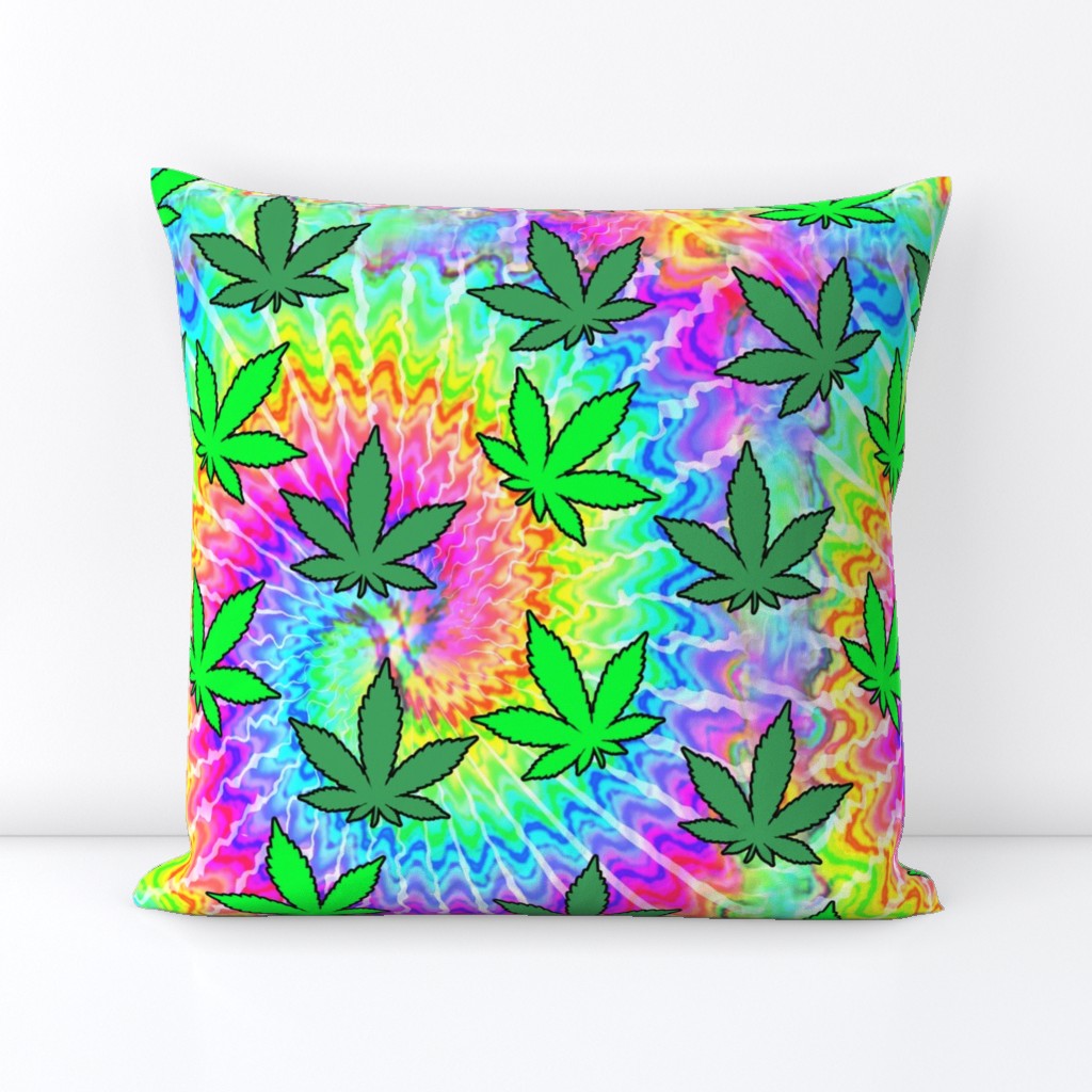 1 tie dye rainbow colourful psychedelic rave music festivals weed marijuana cannabis drugs 420  ganja plants leaves leaf neon pink blue green spirals watercolor pop art hippies april 20