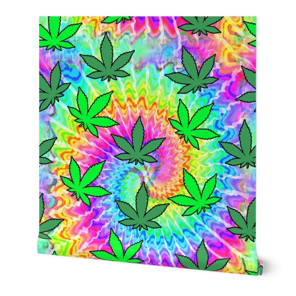 1 tie dye rainbow colourful psychedelic rave music festivals weed marijuana cannabis drugs 420  ganja plants leaves leaf neon pink blue green spirals watercolor pop art hippies april 20