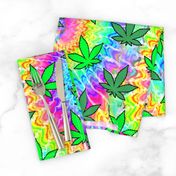 1 tie dye rainbow colourful psychedelic rave music festivals weed marijuana cannabis drugs 420  ganja plants leaves leaf neon pink blue green spirals watercolor pop art hippies april 20