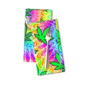 1 tie dye rainbow colourful psychedelic rave music festivals weed marijuana cannabis drugs 420  ganja plants leaves leaf neon pink blue green spirals watercolor pop art hippies april 20