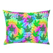 1 tie dye rainbow colourful psychedelic rave music festivals weed marijuana cannabis drugs 420  ganja plants leaves leaf neon pink blue green spirals watercolor pop art hippies april 20