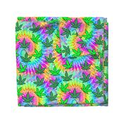 1 tie dye rainbow colourful psychedelic rave music festivals weed marijuana cannabis drugs 420  ganja plants leaves leaf neon pink blue green spirals watercolor pop art hippies april 20