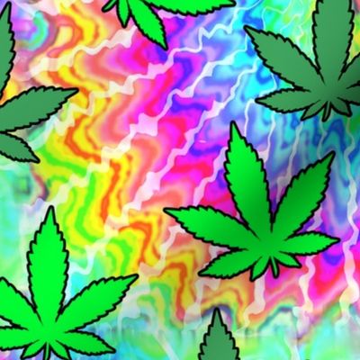 1 tie dye rainbow colourful psychedelic rave music festivals weed marijuana cannabis drugs 420  ganja plants leaves leaf neon pink blue green spirals watercolor pop art hippies april 20