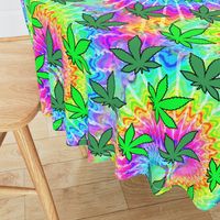 1 tie dye rainbow colourful psychedelic rave music festivals weed marijuana cannabis drugs 420  ganja plants leaves leaf neon pink blue green spirals watercolor pop art hippies april 20