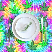 1 tie dye rainbow colourful psychedelic rave music festivals weed marijuana cannabis drugs 420  ganja plants leaves leaf neon pink blue green spirals watercolor pop art hippies april 20