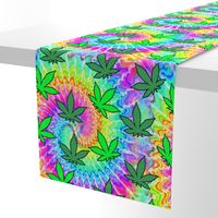 1 tie dye rainbow colourful psychedelic rave music festivals weed marijuana cannabis drugs 420  ganja plants leaves leaf neon pink blue green spirals watercolor pop art hippies april 20