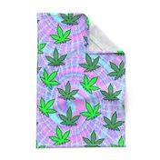 2 tie dye psychedelic rave music festivals weed marijuana cannabis drugs 420  ganja plants leaves leaf neon pink blue purple spirals watercolor pop art hippies april 20