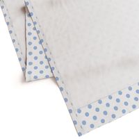 polka dots/blue on white