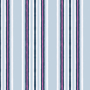 Kirstyn Custom: Awning Stripes - blue, white, hot pink 8