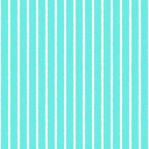 1382_Aqua with white Vertical stripes