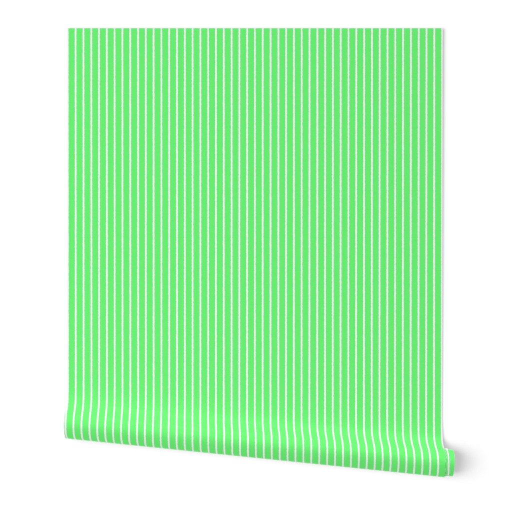 1382_Green with White Vertical stripes