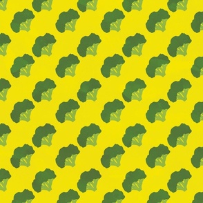 Broccoli On Yellow