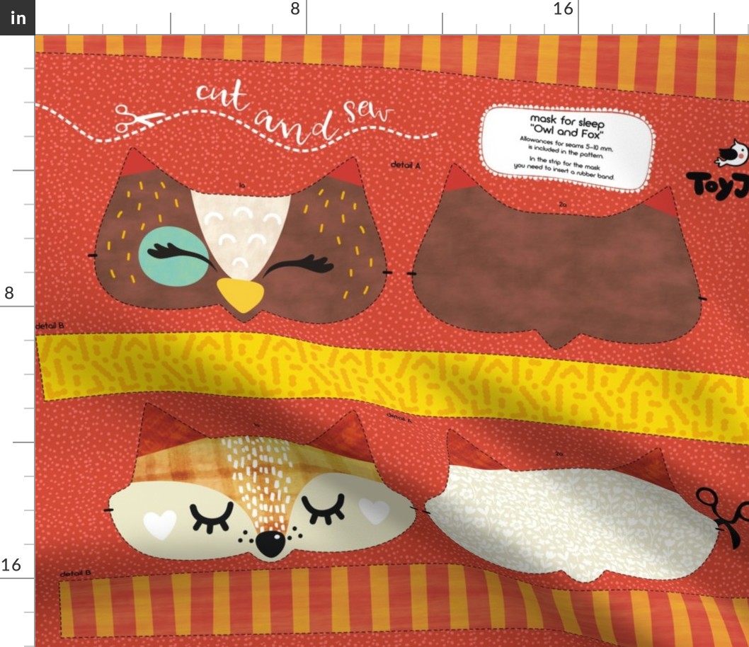 sleep mask Owl and Fox