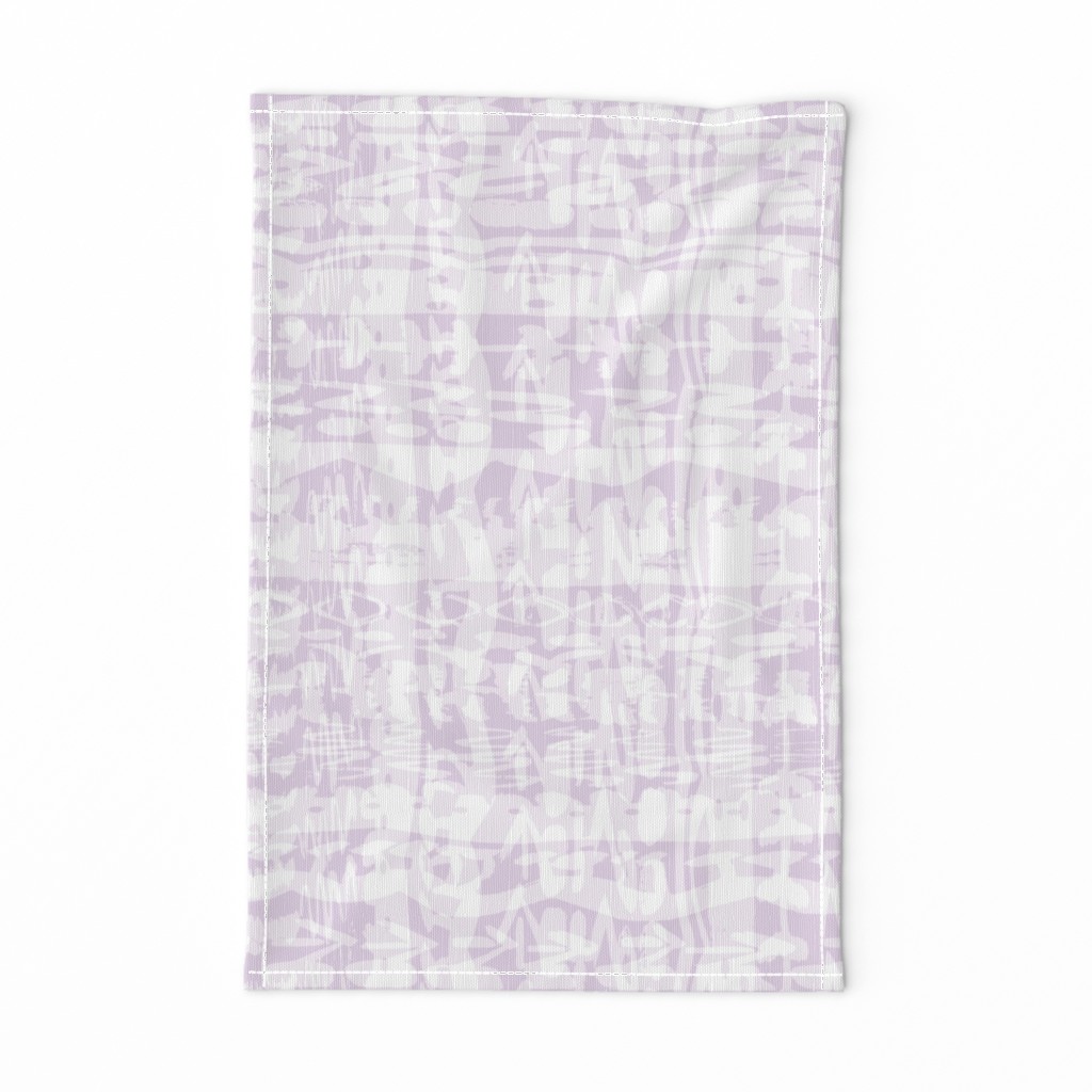 Tribal abstract lavender white