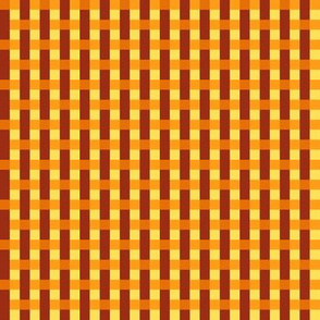 LS  - Tiny Woven Liquid Sun - orange, rust, yellow