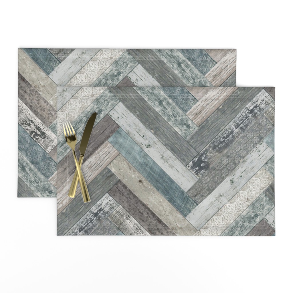 Vintage Wood Chevron Tiles Herringbone